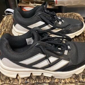 Adidas Speed Trainer 5 Black and White Baseball Shoes - no inserts gently worn